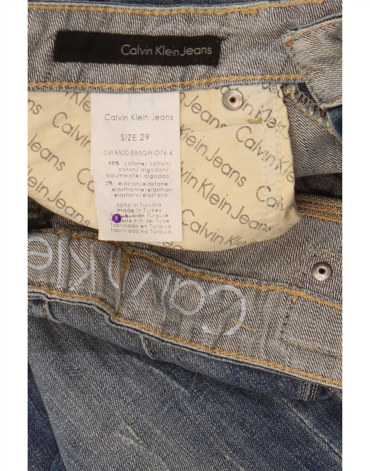 Vaqueros ajustados para mujer Calvin Klein W29 L34 Algodón azul