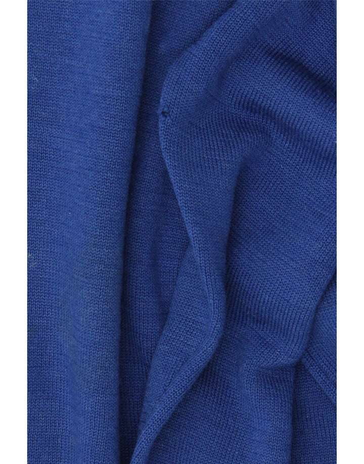 Jersey Kickers Hombre con Cuello en V de Lana Azul Medio
