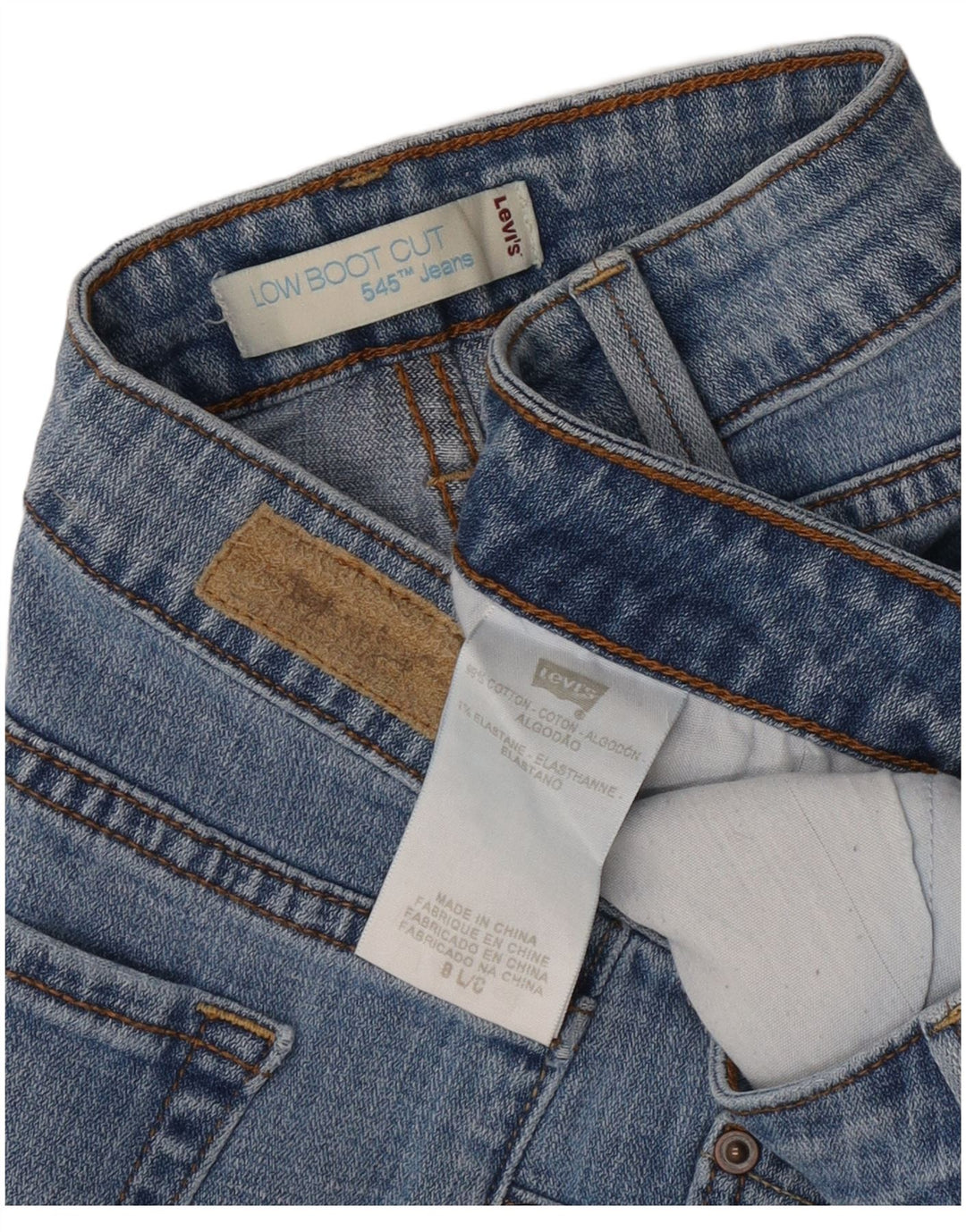 Levi's 545 pantalones cortos de mezclilla para mujer US 8 mediano W30 algodón azul