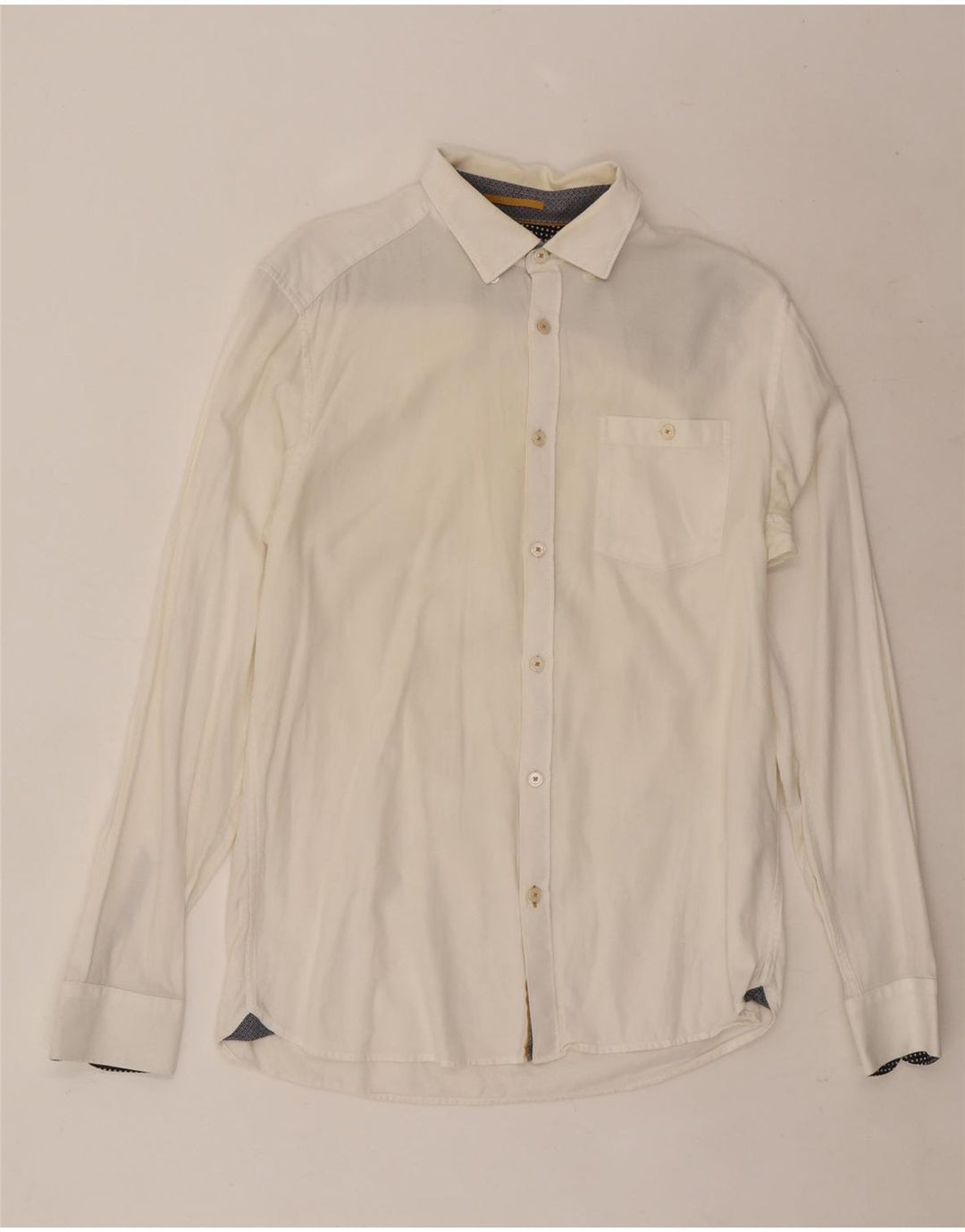 Ted Baker Camisa para hombre Talla 3 Mediana Algodón blanco