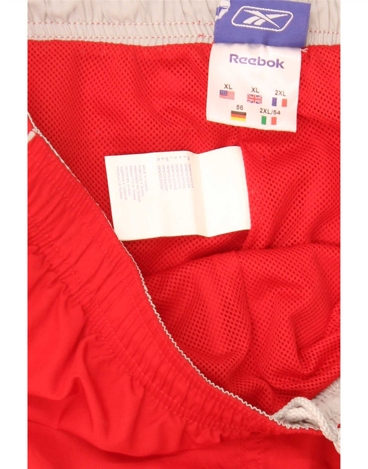 Reebok Pantalones Capri Hombre XL Poliéster Rojo