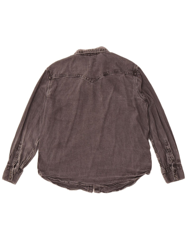 Levi's Camisa vaquera estándar para hombre XL Algodón gris