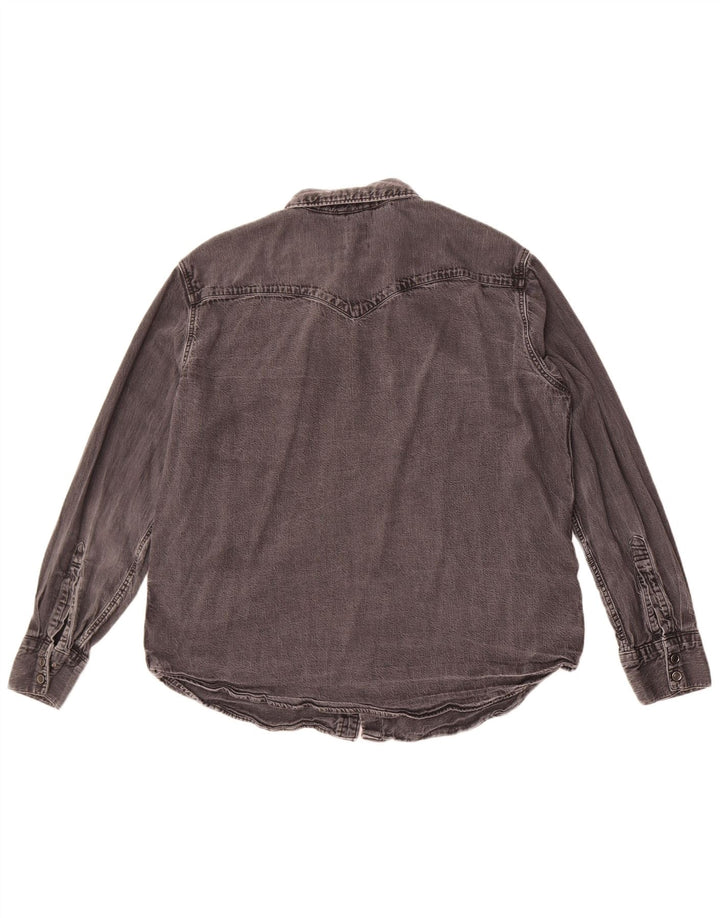 Levi's Camisa vaquera estándar para hombre XL Algodón gris