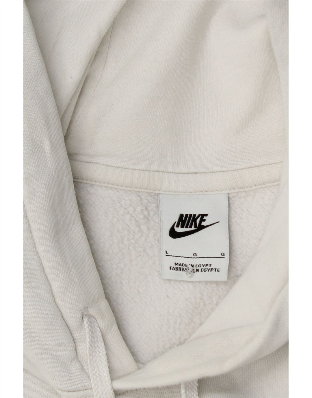 NIKE Sudadera con capucha gráfica para hombre, talla grande, algodón blanco