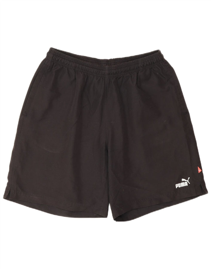 PUMA Pantalones cortos deportivos para hombre grande negro