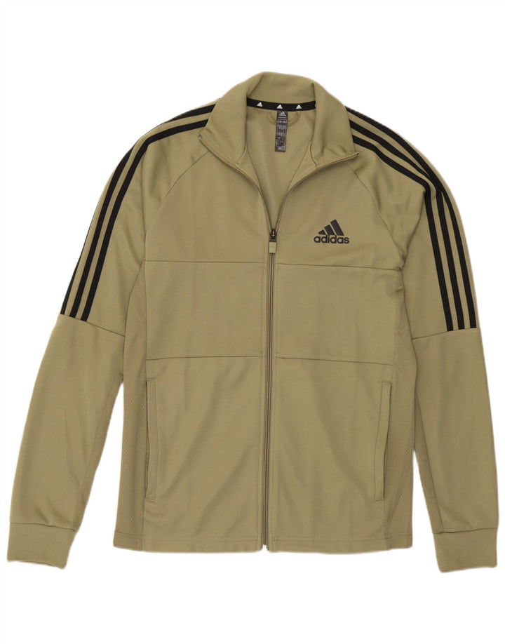 Adidas Hombre Aeroready Chándal Top Chaqueta Pequeña Caqui Poliéster
