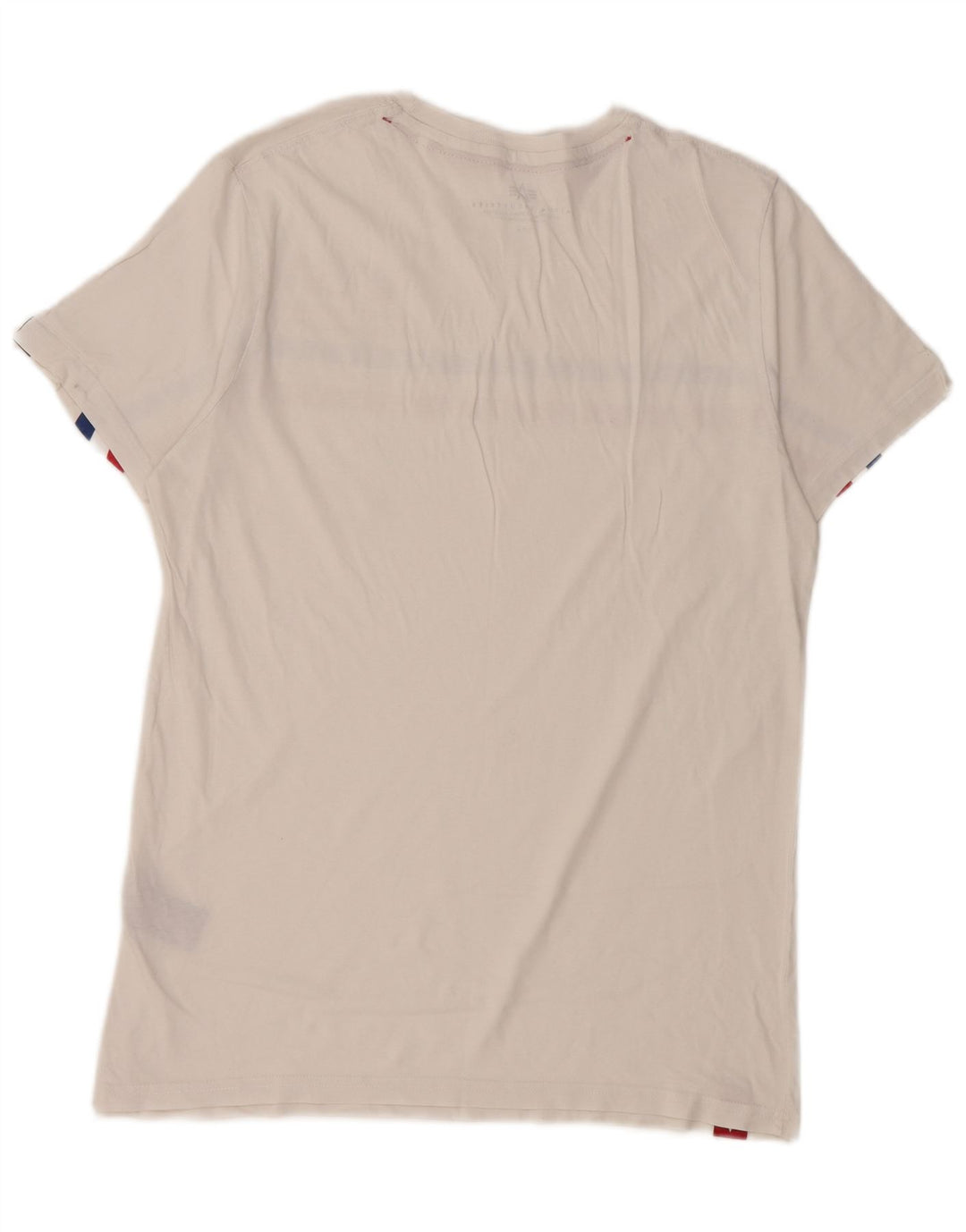 Alpha Industries Camiseta gráfica para hombre Top mediano de algodón a rayas blancas