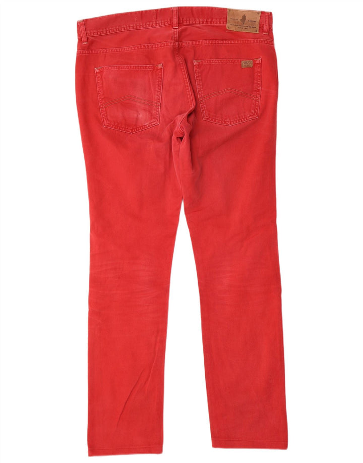 Marlboro Classics Vaqueros rectos de corte regular para hombre W34 L31 Rojo