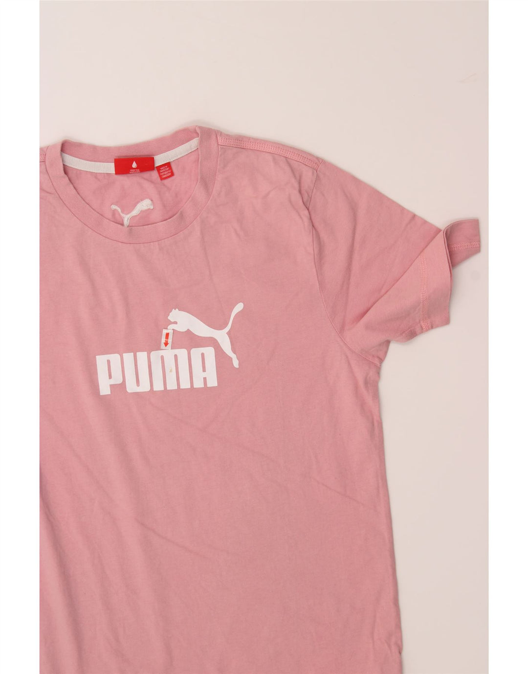 PUMA Mens Graphic T-Shirt Top Small Pink Cotton Vintage Puma and Second-Hand Puma from Messina Hembry 