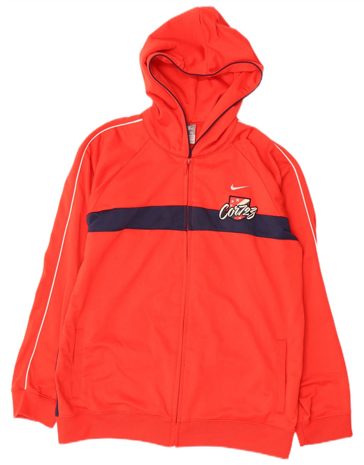 NIKE Sudadera con capucha y cremallera Cor72z para niños 13-14 años XL Rojo Colorblock