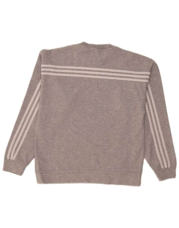 Adidas Hombre Sudadera Jumper Gris Medio Algodón Moteado