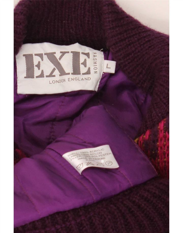 EXE - Cárdigan con patrón abstracto para mujer, talla 40, talla grande, multicolor
