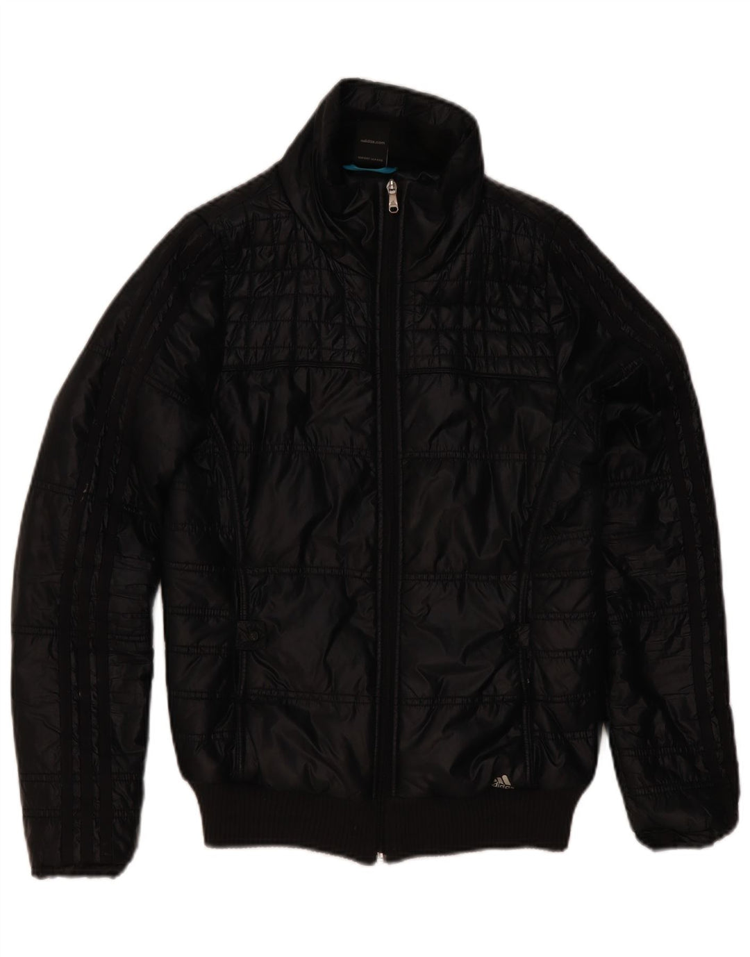 Adidas Chaqueta Acolchada Mujer UK 12 Mediano Negro Poliéster