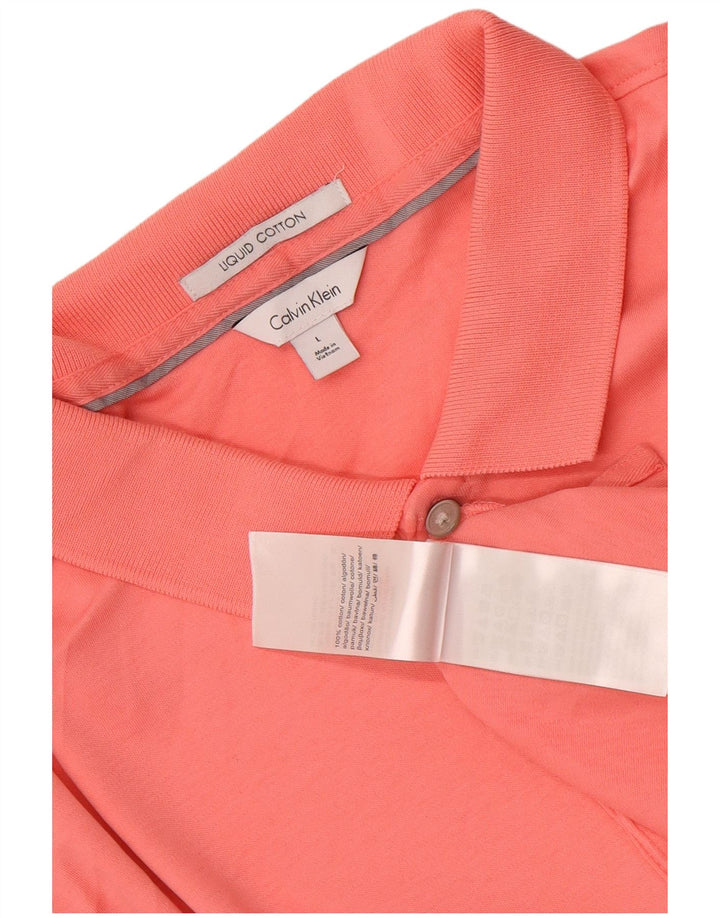 Polo Calvin Klein para hombre de algodón rosa grande