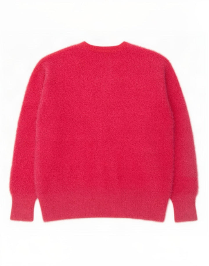 Marks & Spencer Suéter con Cuello en V para Mujer UK 44 Poliamida Rosa Mediana