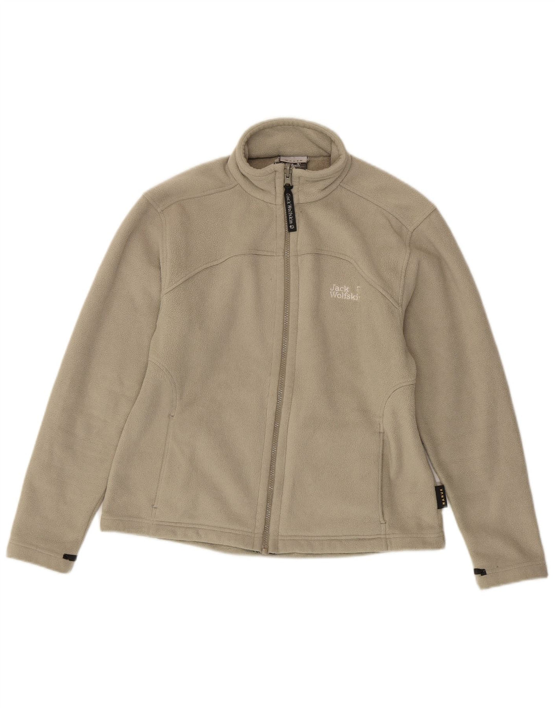 Jack Wolfskin Chaqueta polar gráfica para mujer UK 12 Poliéster gris medio