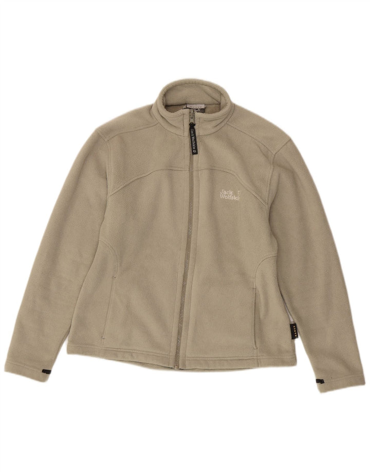 Jack Wolfskin Chaqueta polar gráfica para mujer UK 12 Poliéster gris medio