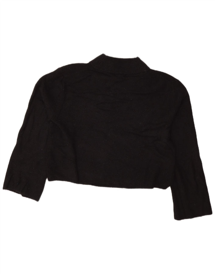 J. CREW Suéter tipo jersey de gran tamaño con cuello de tortuga para mujer UK 10 Small Black