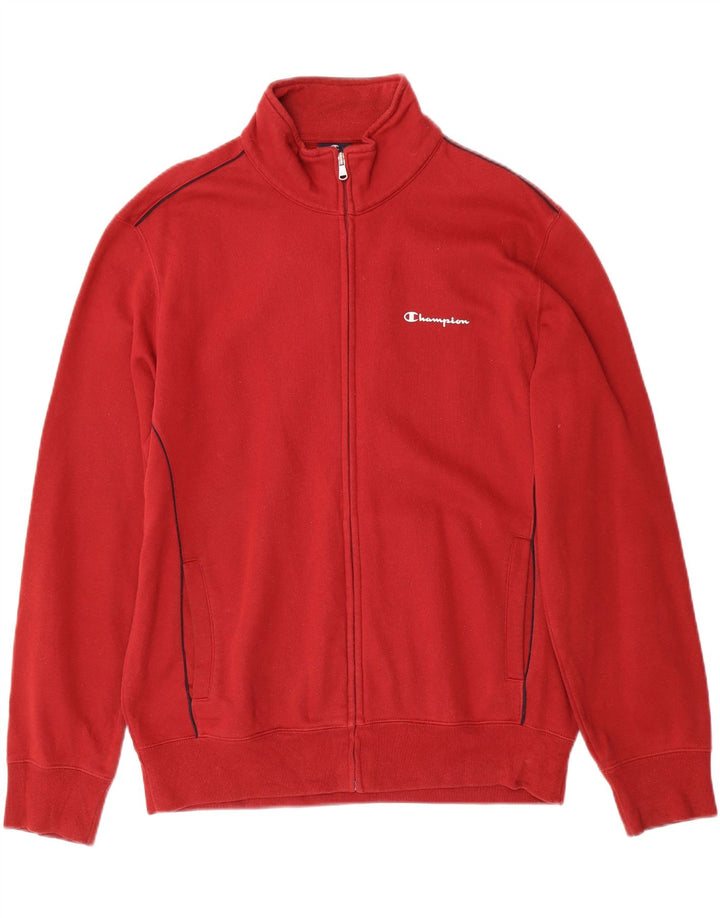 Champion Chaqueta de chándal para hombre, talla grande, algodón rojo