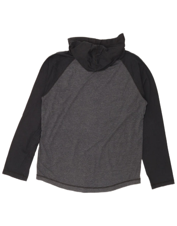 Puma - Camiseta con capucha para hombre, manga larga, algodón color gris medio