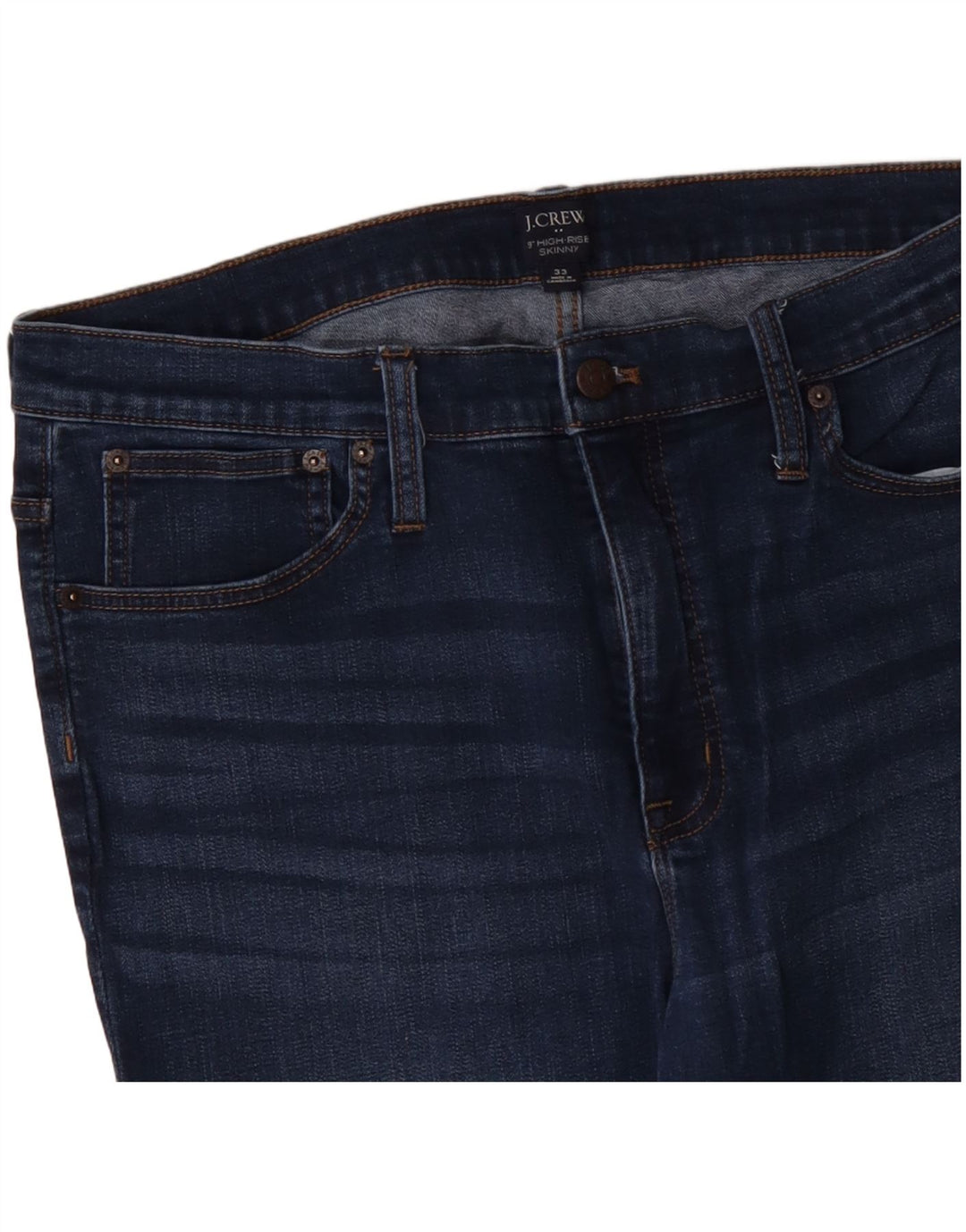 J. CREW Vaqueros pitillo de talle alto para mujer W33 L28 Azul