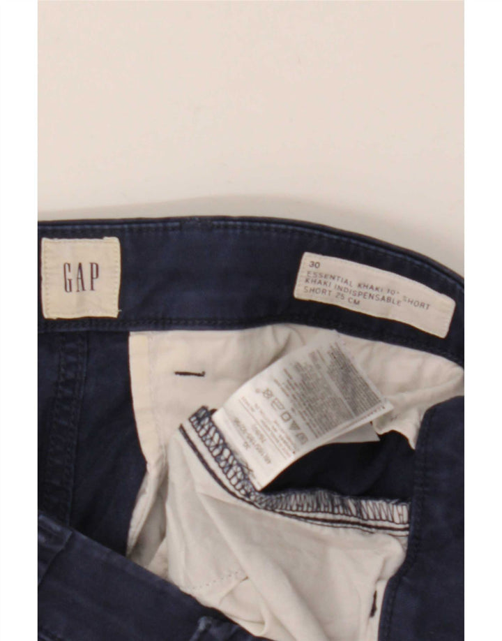 Gap Pantalones cortos chinos caquis para hombre mediano W30 algodón azul marino