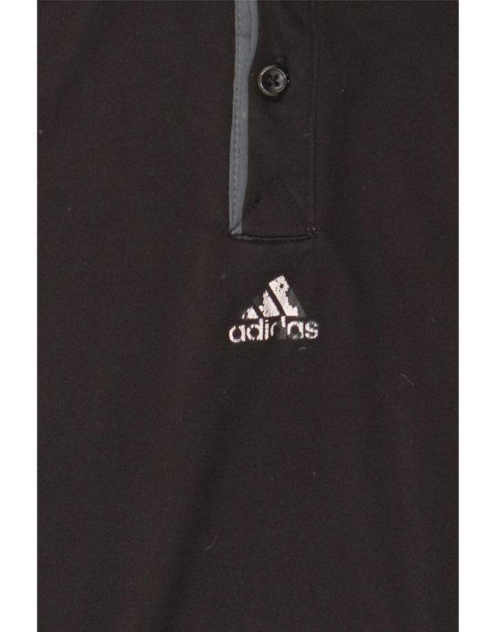 Adidas Polo Climacool para hombre, color negro mediano, color block