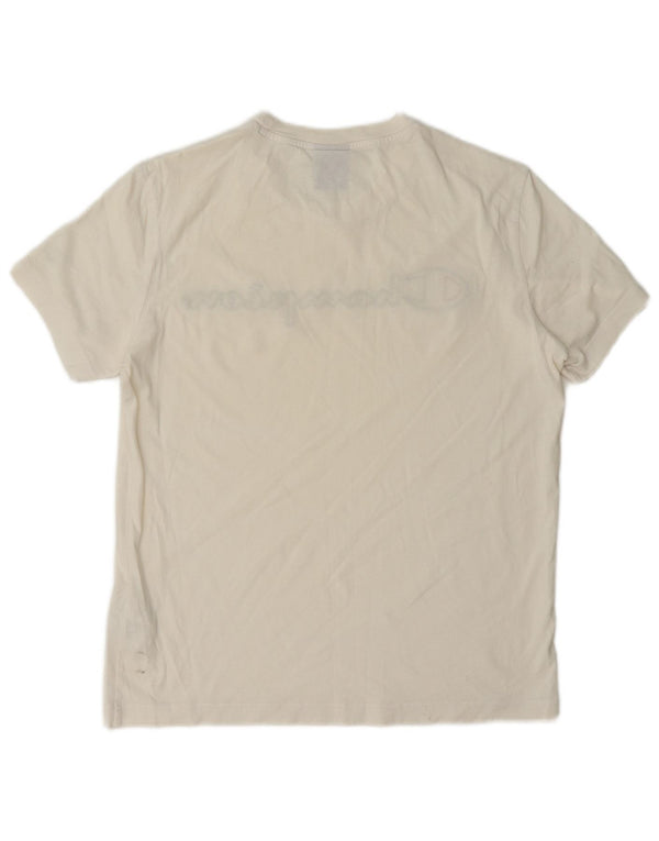 Champion Camiseta gráfica para hombre Top XS Algodón blanco