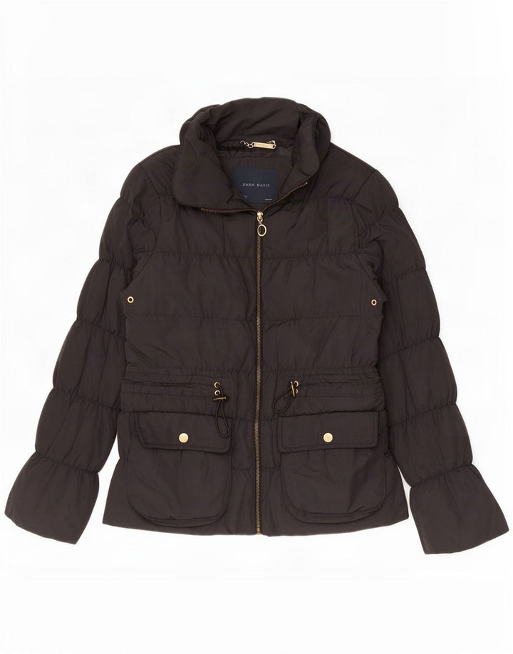 Zara Mujer Chaqueta Acolchada Reino Unido 44 Grande Azul Marino