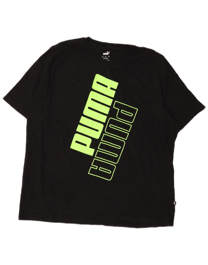 Puma Camiseta gráfica para hombre Top 2XL Negro