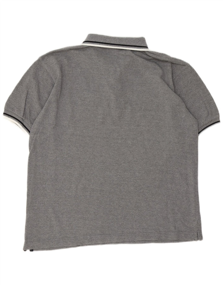 KAPPA Mens Polo Shirt Large Grey Cotton