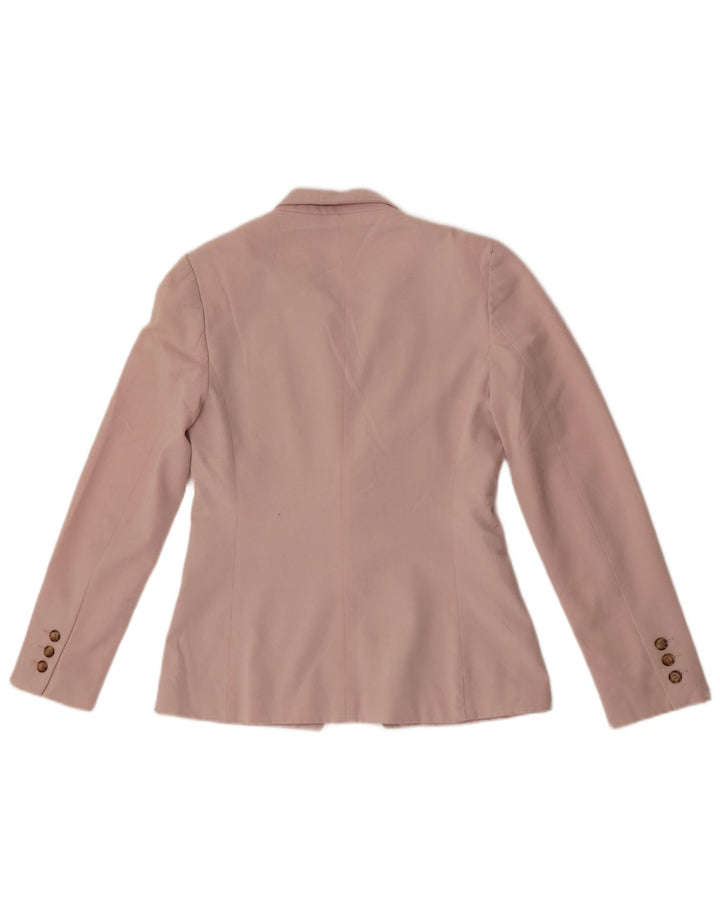 Marks & Spencer Chaqueta tipo blazer con 1 botón para mujer UK 8 Small Poliéster rosa