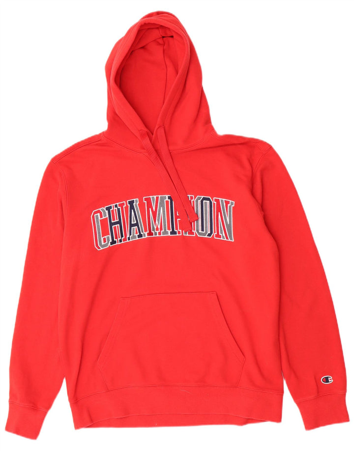 Champion Sudadera Con Capucha Gráfica Para Hombre Jersey De Algodón Rojo Medio