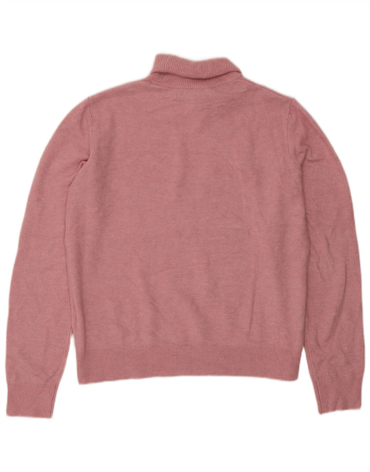 Marks & Spencer Suéter tipo jersey con cuello vuelto para mujer Reino Unido 10 Pequeño Poliéster rosa