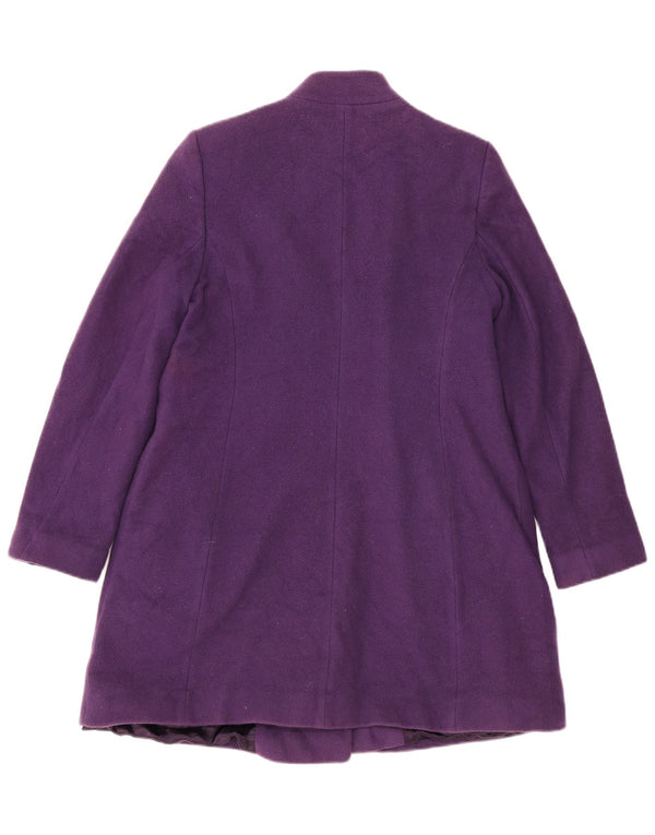 Hobbs Abrigo de doble botonadura para mujer UK 46 Lana morada grande