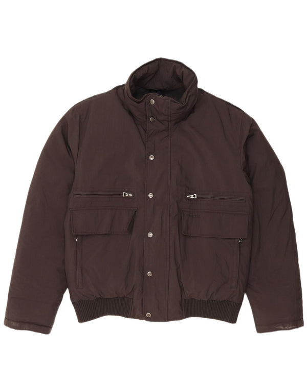 GEOX Chaqueta acolchada para hombre UK 40 Large Poliamida negra