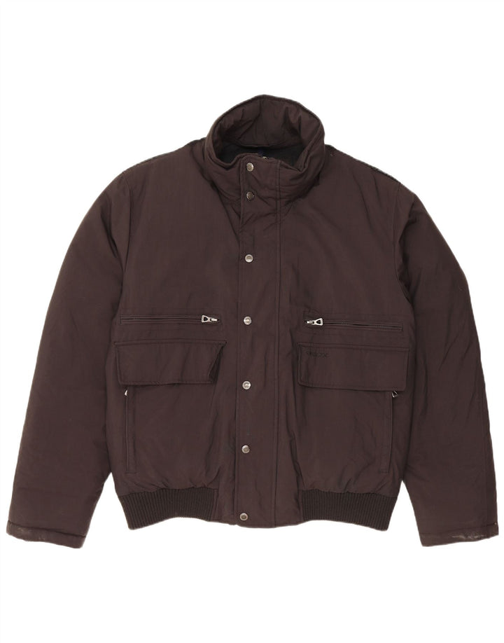 GEOX Chaqueta acolchada para hombre UK 40 Large Poliamida negra