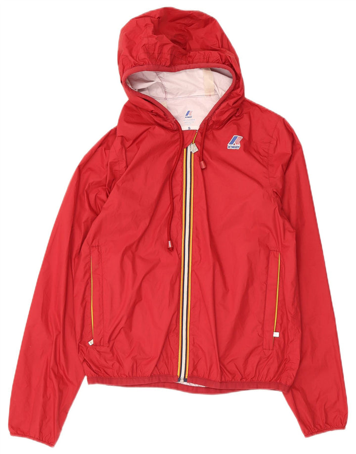 K-Way Chaqueta impermeable con capucha para hombre UK 10 Small Red Polyamide