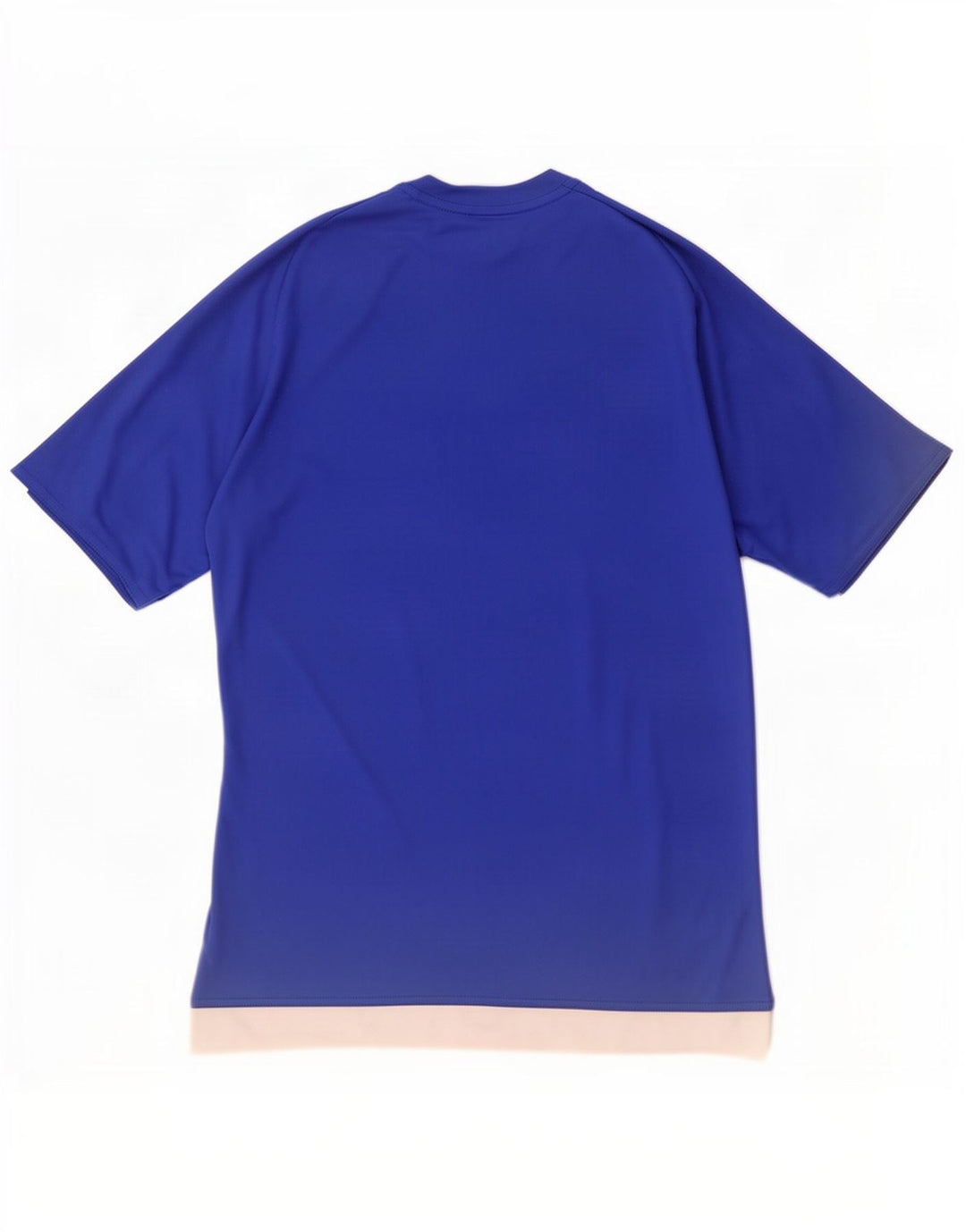 Adidas Hombre Climalite Camiseta Top Pequeño Azul Colorblock Poliéster