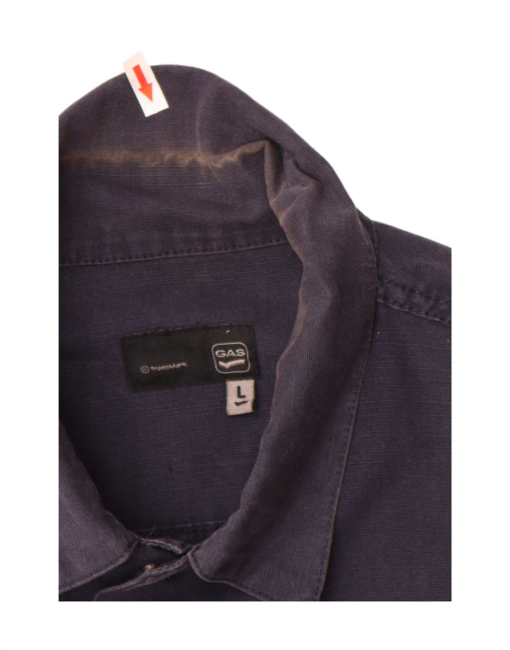 Gas Mens Bomber Jacket UK 40 Grande Azul Marino Algodón