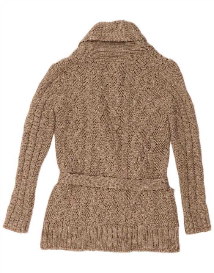 Zara Mujer Cárdigan Suéter UK 10 Small Gris Acrílico