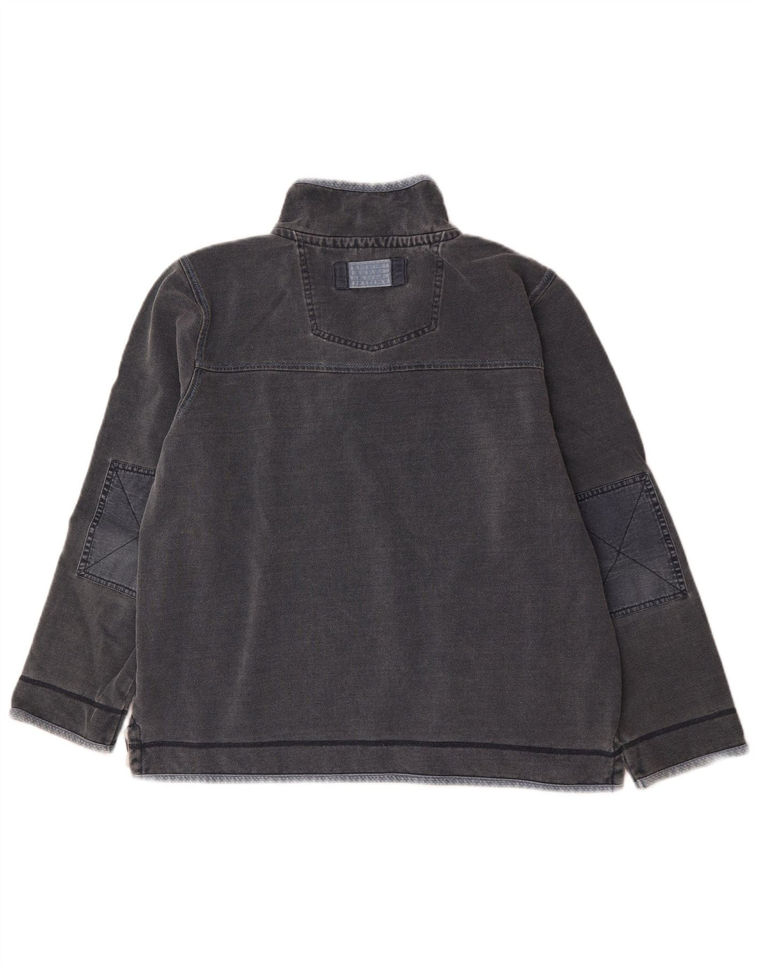 Sudadera con capucha y cuello con cremallera para hombre de Fat Face, jersey grande de algodón gris