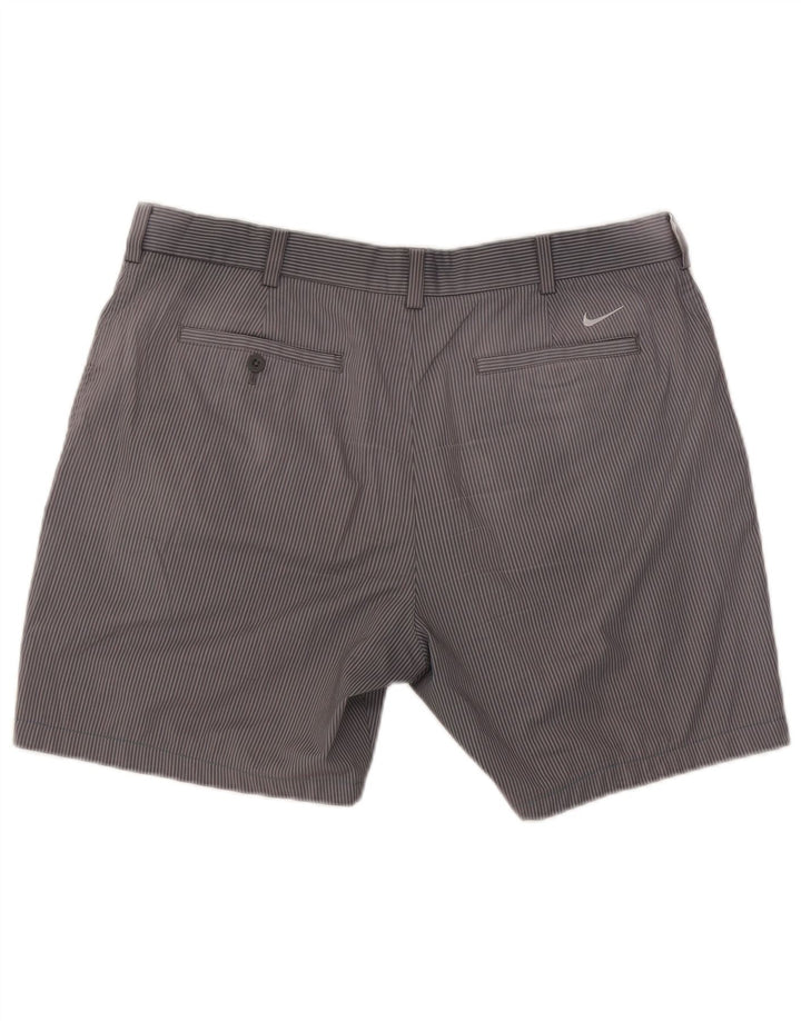 Pantalones cortos chinos de golf para hombre Nike W36 Poliéster gris a rayas grandes