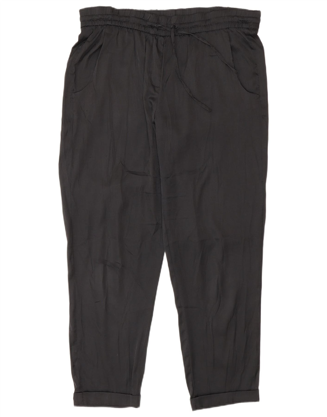 Benetton Pantalón Regular Casual Mujer Mediano W30 L27 Negro Poliéster