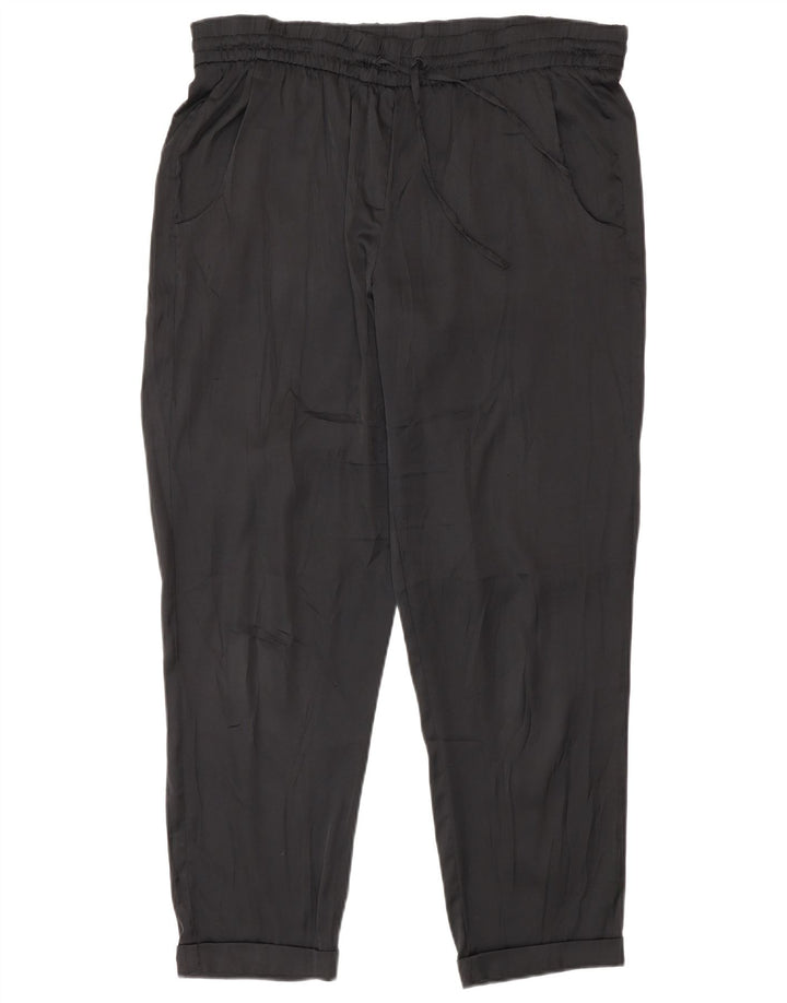 Benetton Pantalón Regular Casual Mujer Mediano W30 L27 Negro Poliéster