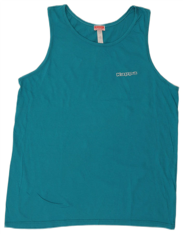 Kappa Hombre Chaleco Top XL Azul Algodón