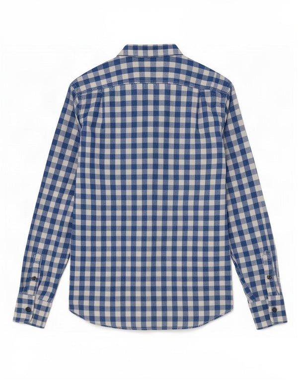 Superdry Camisa De Algodón A Cuadros Azul Grande Para Hombre