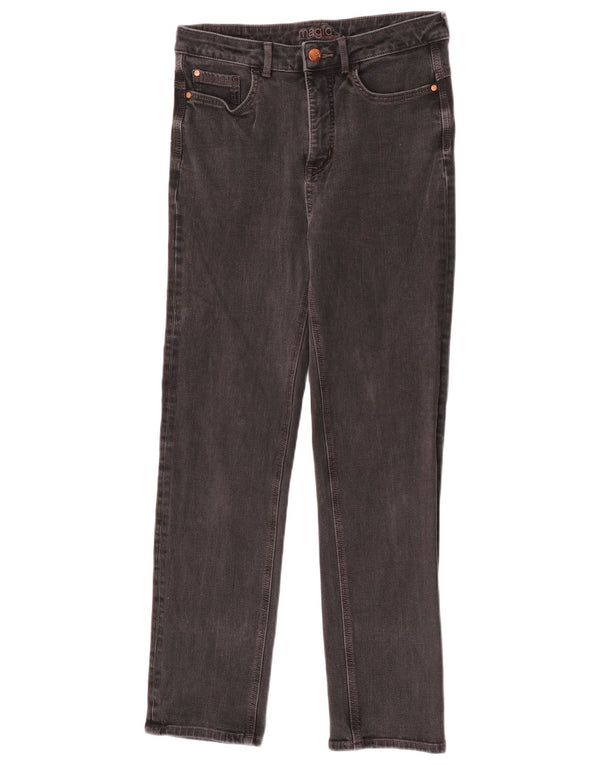Marks & Spencer Vaqueros ajustados para mujer UK 12 Medium W30 L28 Algodón negro