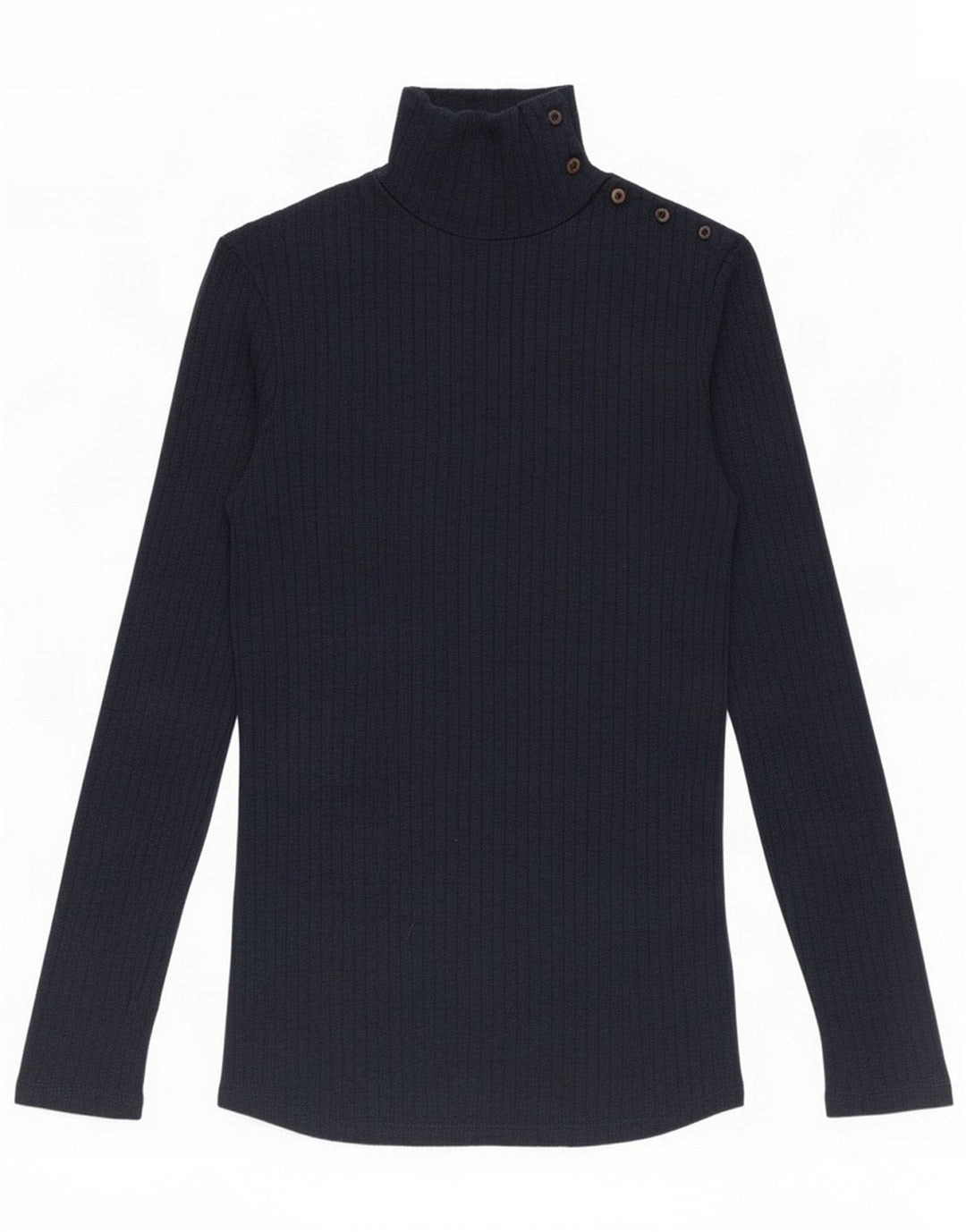 Massimo Dutti Top Mujer Manga Larga ES 44 Azul Marino Medio
