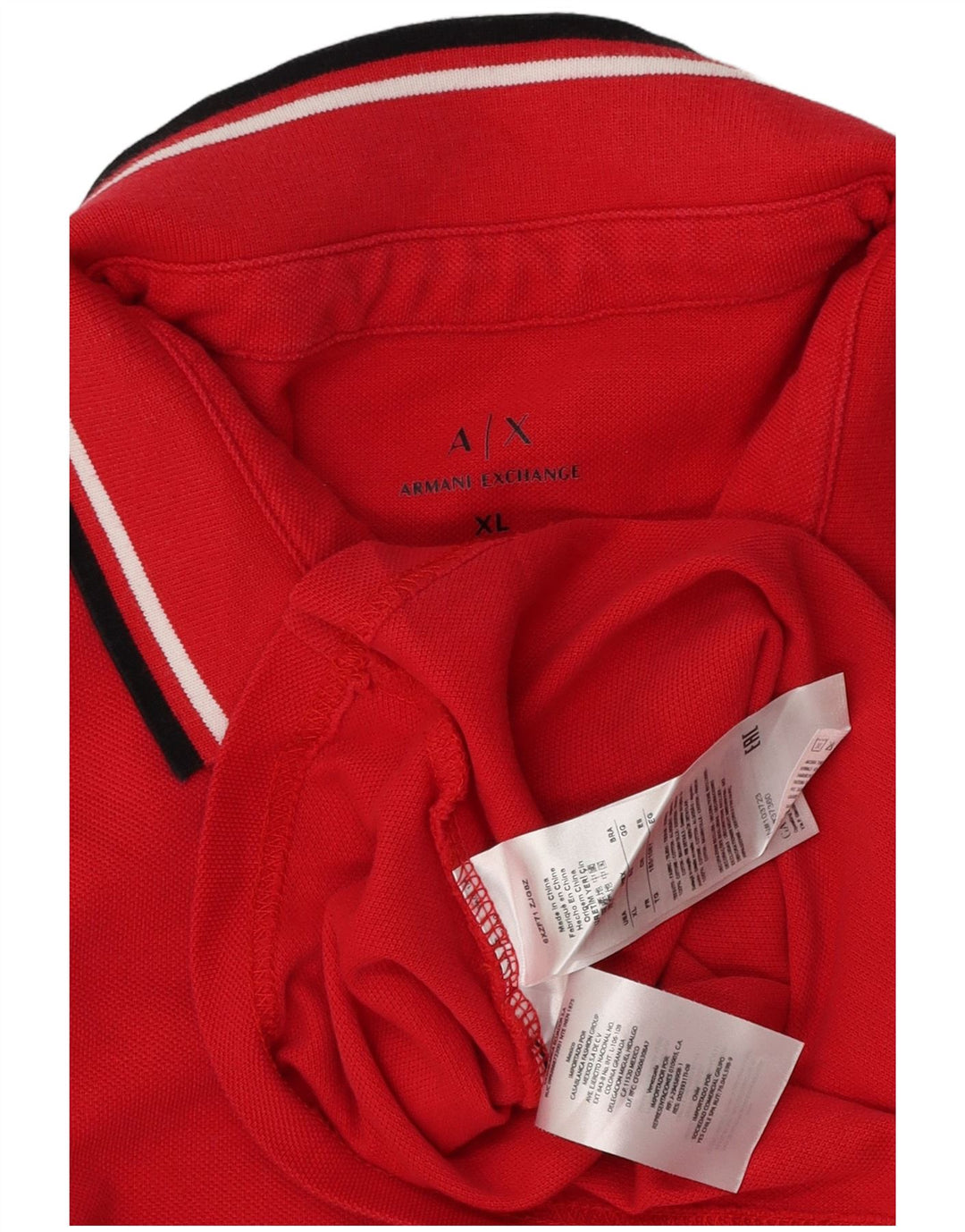 Armani Exchange Polo Hombre XL Algodón Rojo